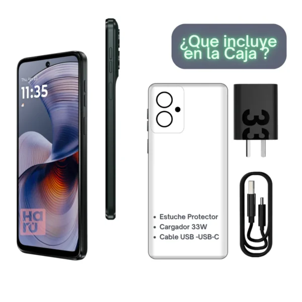 Celular Motorola G55 5G 256GB 8GB RAM Negro - Imagen 2